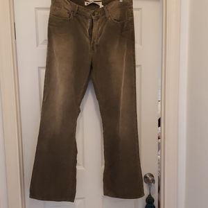 Gap Relaxed Boot Fit Olive Corduroy